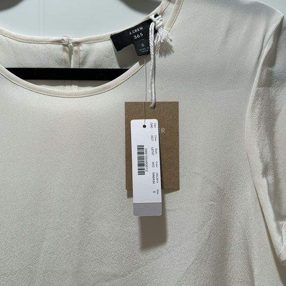 NWT J Crew Silk Ivory Blouse - Picture 3 of 4